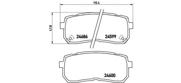 P30035 Brembo Колодки гальмівні задні, дискові
