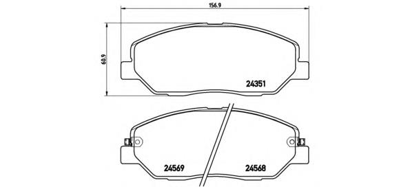 Передні тормозні колодки P30036 Brembo