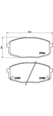 Тормозні колодки Brembo P30034
