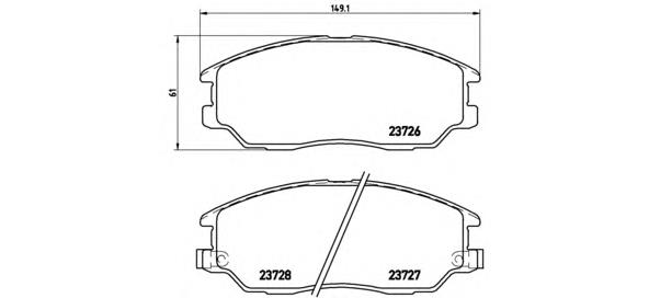 P30028 Brembo Передні гальмівні колодки