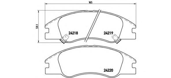 Тормозні колодки Brembo P30042