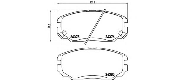 P30038 Brembo Передні гальмівні колодки