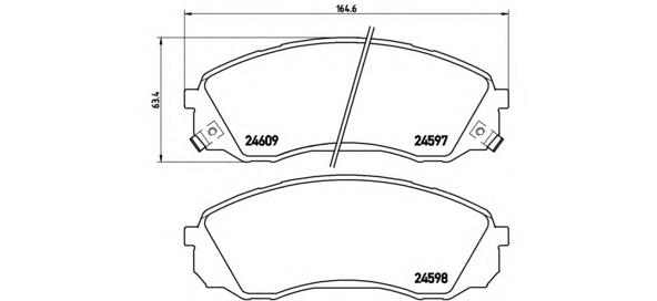 Колодки гальмівні передні, дискові P30041 Brembo