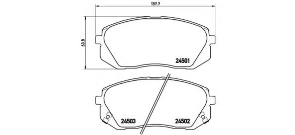 Передні тормозні колодки P30039 Brembo