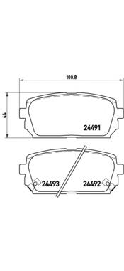 Задні гальмівні колодки Brembo P30040 ціна, від 20.63 USD