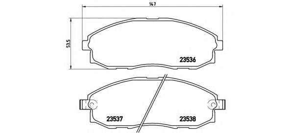 Купити P30010 Brembo Колодки гальмівні передні, дискові