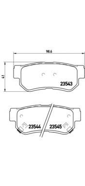 Купити P30014 Brembo Задні колодки