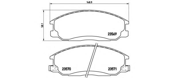 Колодки гальмівні передні, дискові P30013 Brembo