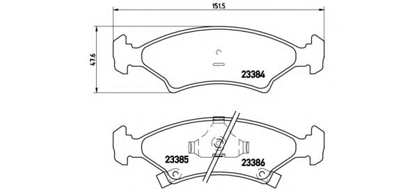 Передні тормозні колодки P30009 Brembo
