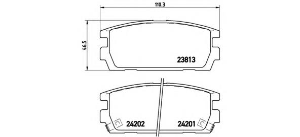 Задні гальмівні колодки P30021 Brembo