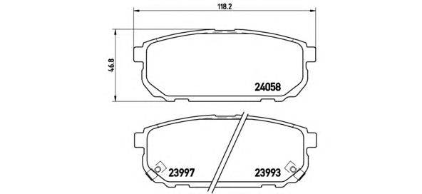 Купити P30023 Brembo Задні колодки