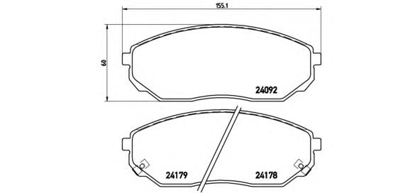 P30019 Brembo Передні гальмівні колодки