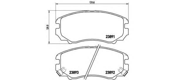 Передні тормозні колодки P30018 Brembo