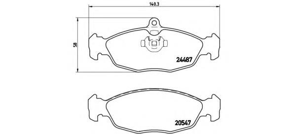 Колодки гальмові задні, дискові P36017 Brembo