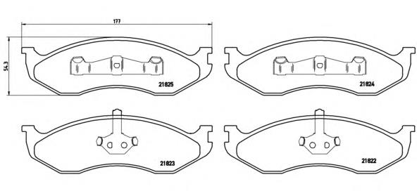 Тормозні колодки Brembo P37004