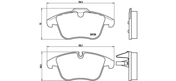Передні тормозні колодки P36022 Brembo