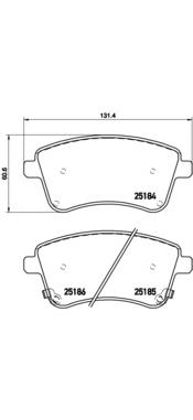 Передні тормозні колодки P30064 Brembo