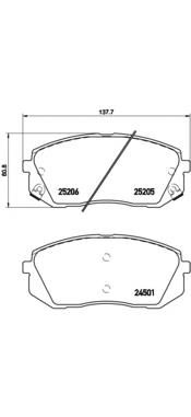 Передні тормозні колодки P30056 Brembo