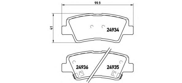 Задні гальмівні колодки P30047 Brembo