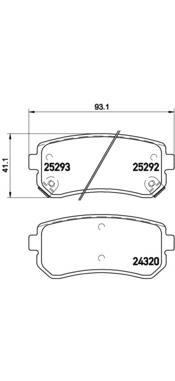 P30051 Brembo Колодки гальмівні задні, дискові