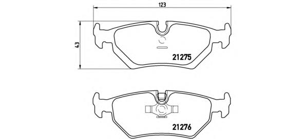 Колодки гальмові задні, дискові P36008 Brembo