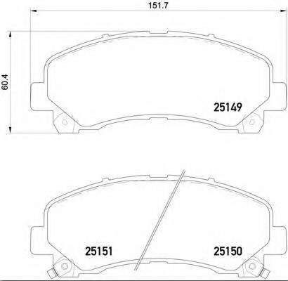Передні тормозні колодки P34007 Brembo