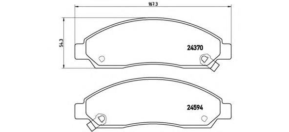 Передні тормозні колодки P34005 Brembo