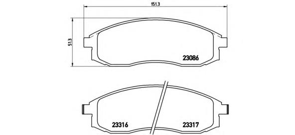 Гальмівні колодки Brembo P54032 ціна, від 22.80 USD
