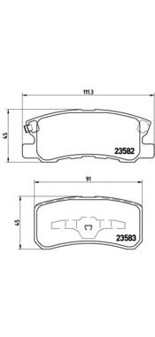 Задні дискові колодки Brembo P54031