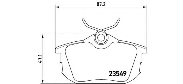 Задні дискові колодки Brembo P54023
