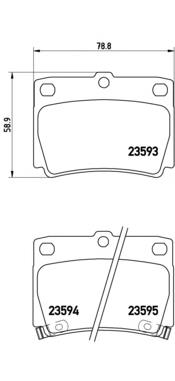 Задні гальмівні колодки P54026 Brembo