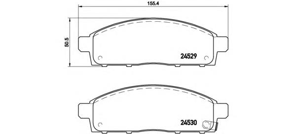 Купити P54038 Brembo Колодки гальмівні передні, дискові