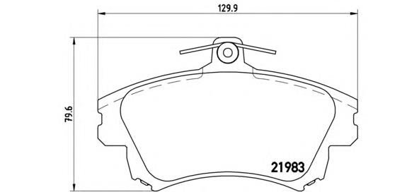 Колодки гальмівні передні, дискові P54036 Brembo