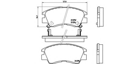 Колодки гальмівні передні, дискові P54008 Brembo