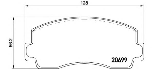 Передні тормозні колодки P54002 Brembo