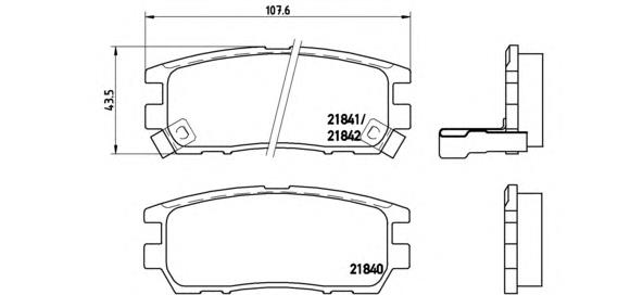 Купити P54018 Brembo Задні колодки