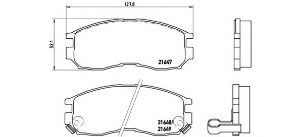 Передні тормозні колодки P54014 Brembo