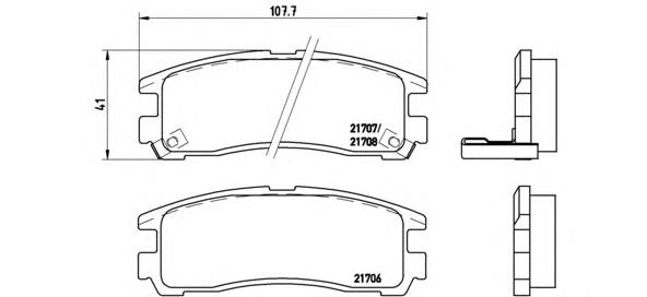 Купити P54012 Brembo Задні колодки