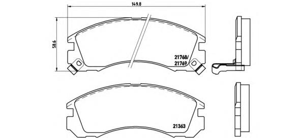 Передні тормозні колодки P54017 Brembo