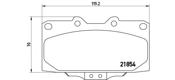 Купити P56034 Brembo Колодки гальмівні передні, дискові