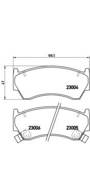 Передні тормозні колодки P56033 Brembo