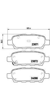 Купити P56046 Brembo Задні колодки