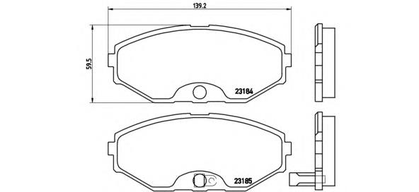 Передні тормозні колодки P56045 Brembo