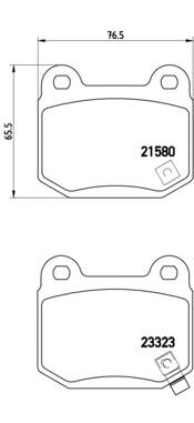 Задні гальмівні колодки P56048 Brembo