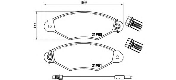 Передні тормозні колодки P56038 Brembo