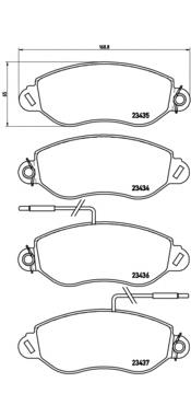 Передні тормозні колодки P56042 Brembo
