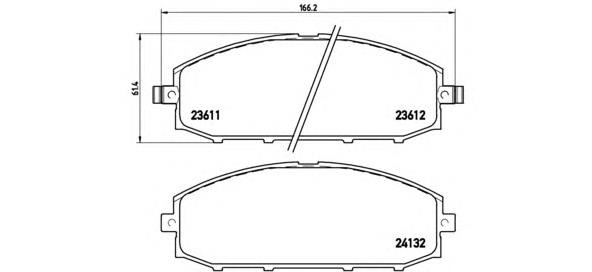 Гальмівні колодки Brembo P56041 ціна, від 38.78 USD