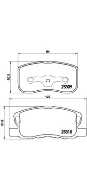 Тормозні колодки Brembo P54046