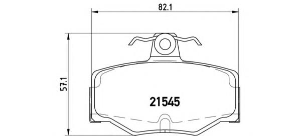 Задні гальмівні колодки P56024 Brembo