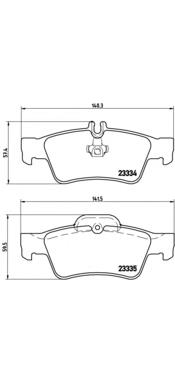 Задні гальмівні колодки P50052 Brembo